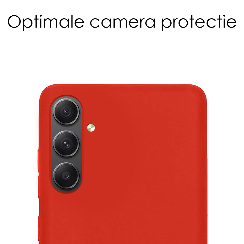 NoXx Hoes Geschikt voor Samsung A34 Hoesje Cover Siliconen Back Case Hoes - Rood - 2x