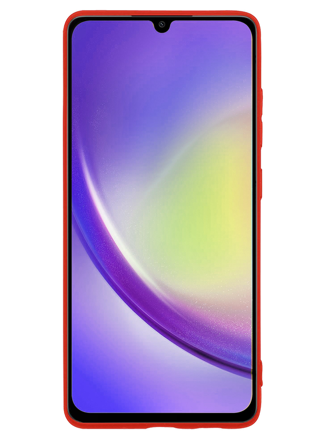 NoXx Hoes Geschikt voor Samsung A34 Hoesje Cover Siliconen Back Case Hoes - Rood - 2x