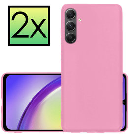 NoXx NoXx Samsung Galaxy A34 Hoesje Siliconen - Lichtroze - 2 PACK