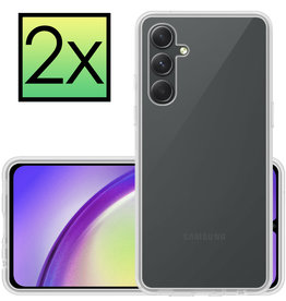 NoXx NoXx Samsung Galaxy A34 Hoesje Siliconen - Transparant - 2 PACK