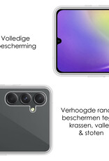 NoXx Hoes Geschikt voor Samsung A34 Hoesje Cover Siliconen Back Case Hoes - Transparant - 2x