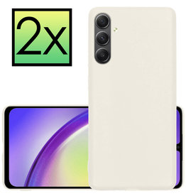 NoXx NoXx Samsung Galaxy A34 Hoesje Siliconen - Wit - 2 PACK
