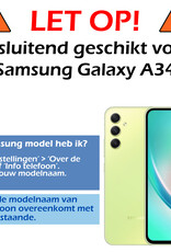 Nomfy Hoesje Geschikt voor Samsung A34 Hoesje Pasjeshouder Shockproof Pas Houder - Hoesje Geschikt voor Samsung Galaxy A34 Hoes Met Kaarthouder - Transparant