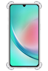 Nomfy Hoesje Geschikt voor Samsung A34 Hoesje Pasjeshouder Shockproof Pas Houder - Hoesje Geschikt voor Samsung Galaxy A34 Hoes Met Kaarthouder - Transparant - 2 PACK