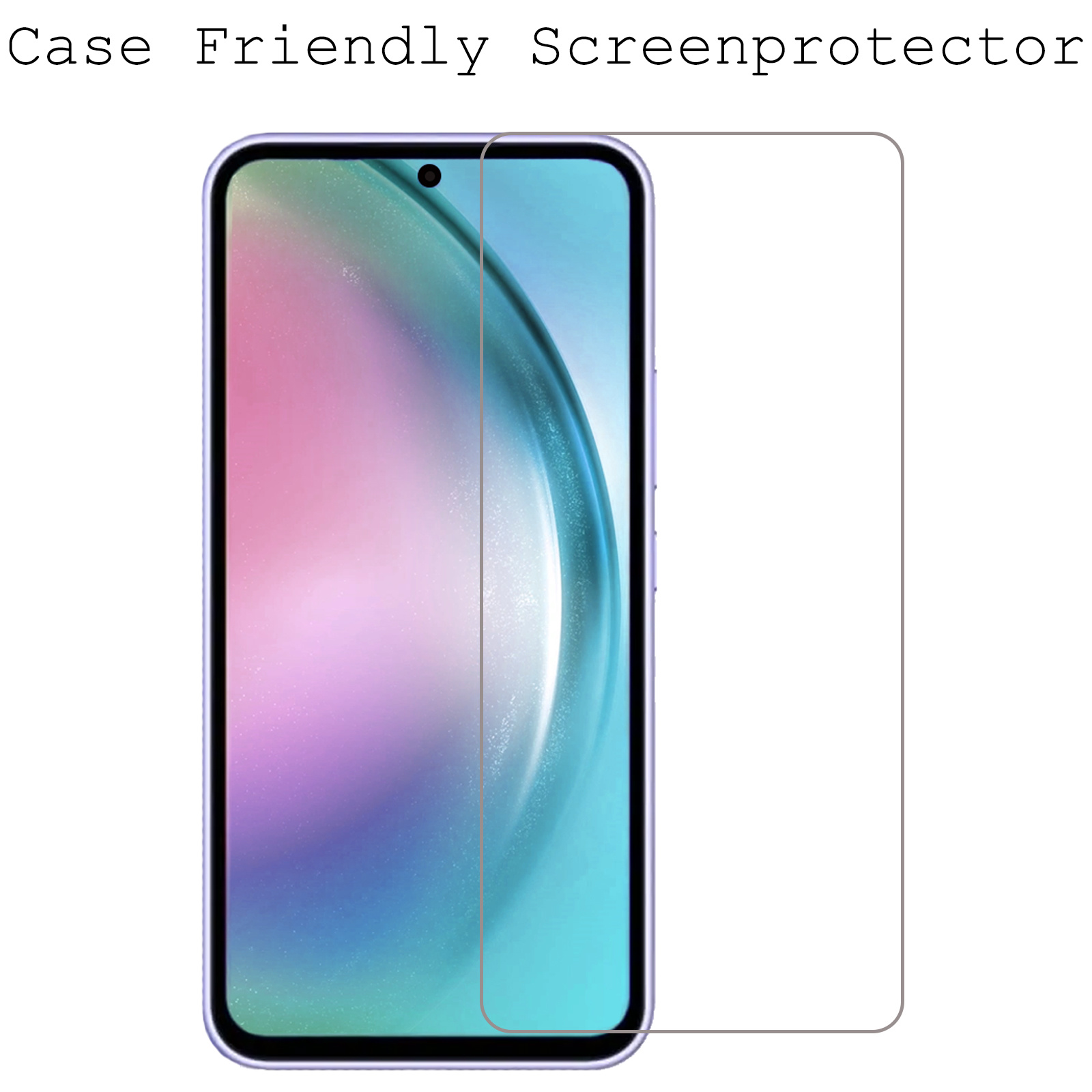 BASEY. Screenprotector Geschikt voor Samsung A54 Screenprotector Tempered Glass - Screenprotector Geschikt voor Samsung Galaxy A54 Beschermglas Screen Protector Glas - 2 Stuks