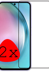 BASEY. Screenprotector Geschikt voor Samsung A54 Screenprotector Beschermglas Full Cover - Screenprotector Geschikt voor Samsung Galaxy A54 Screen Protector Full Cover - 2 Stuks