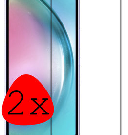 BASEY. Samsung Galaxy A54 Screenprotector Glas Full Cover - 2 PACK