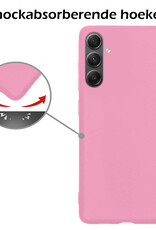 Nomfy Hoesje Geschikt voor Samsung A34 Hoesje Siliconen Cover Case - Hoes Geschikt voor Samsung Galaxy A34 Hoes Back Case - Lichtroze