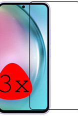 BASEY. Screenprotector Geschikt voor Samsung A54 Screenprotector Beschermglas Full Cover - Screenprotector Geschikt voor Samsung Galaxy A54 Screen Protector Full Cover - 3 Stuks