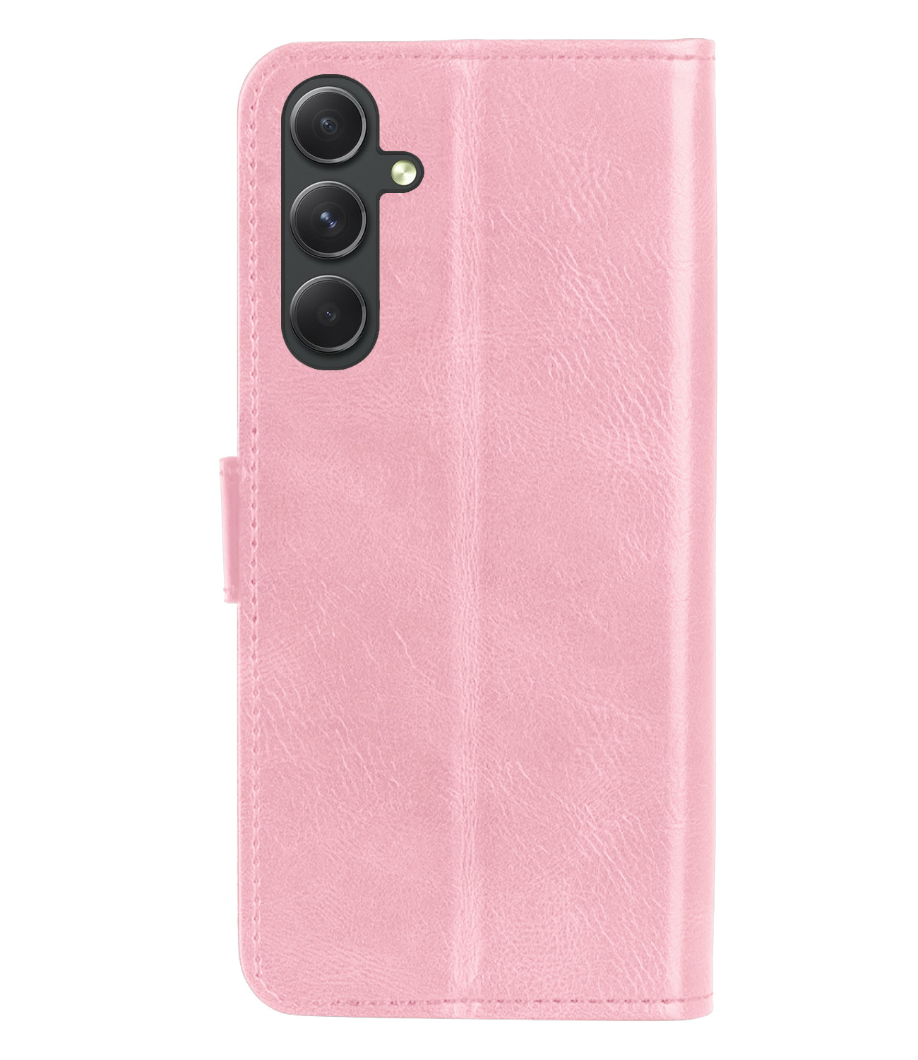 BASEY. Hoes Geschikt voor Samsung A54 Hoesje Bookcase Hoes Flip Case Book Cover - Hoesje Geschikt voor Samsung Galaxy A54 Hoes Book Case Hoesje - Lichtroze