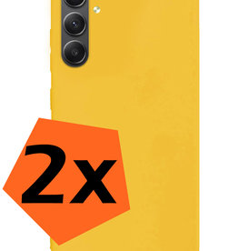 Nomfy Nomfy Samsung Galaxy A34 Hoesje Siliconen - Geel - 2 PACK