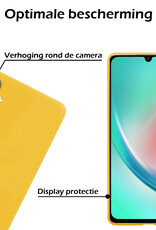 Nomfy Hoesje Geschikt voor Samsung A34 Hoesje Siliconen Cover Case - Hoes Geschikt voor Samsung Galaxy A34 Hoes Back Case - 2-PACK - Geel