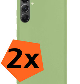Nomfy Nomfy Samsung Galaxy A34 Hoesje Siliconen - Groen - 2 PACK