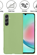 Nomfy Hoesje Geschikt voor Samsung A34 Hoesje Siliconen Cover Case - Hoes Geschikt voor Samsung Galaxy A34 Hoes Back Case - 2-PACK - Groen