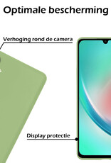 Nomfy Hoesje Geschikt voor Samsung A34 Hoesje Siliconen Cover Case - Hoes Geschikt voor Samsung Galaxy A34 Hoes Back Case - 2-PACK - Groen