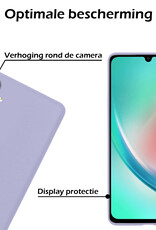 Nomfy Hoesje Geschikt voor Samsung A34 Hoesje Siliconen Cover Case - Hoes Geschikt voor Samsung Galaxy A34 Hoes Back Case - 2-PACK - Lila