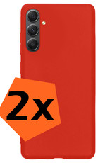 Nomfy Hoesje Geschikt voor Samsung A34 Hoesje Siliconen Cover Case - Hoes Geschikt voor Samsung Galaxy A34 Hoes Back Case - 2-PACK - Rood
