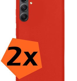 Nomfy Nomfy Samsung Galaxy A34 Hoesje Siliconen - Rood - 2 PACK