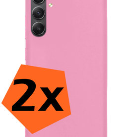 Nomfy Nomfy Samsung Galaxy A34 Hoesje Siliconen - Lichtroze - 2 PACK