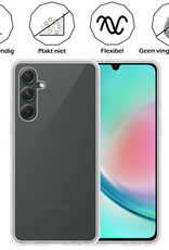 Nomfy Hoesje Geschikt voor Samsung A34 Hoesje Siliconen Cover Case - Hoes Geschikt voor Samsung Galaxy A34 Hoes Back Case - 2-PACK - Transparant
