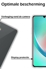 Nomfy Hoesje Geschikt voor Samsung A34 Hoesje Siliconen Cover Case - Hoes Geschikt voor Samsung Galaxy A34 Hoes Back Case - 2-PACK - Transparant