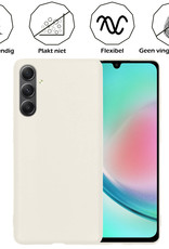 Nomfy Hoesje Geschikt voor Samsung A34 Hoesje Siliconen Cover Case - Hoes Geschikt voor Samsung Galaxy A34 Hoes Back Case - 2-PACK - Wit