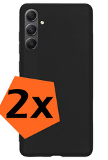 Nomfy Hoesje Geschikt voor Samsung A34 Hoesje Siliconen Cover Case - Hoes Geschikt voor Samsung Galaxy A34 Hoes Back Case - 2-PACK - Zwart