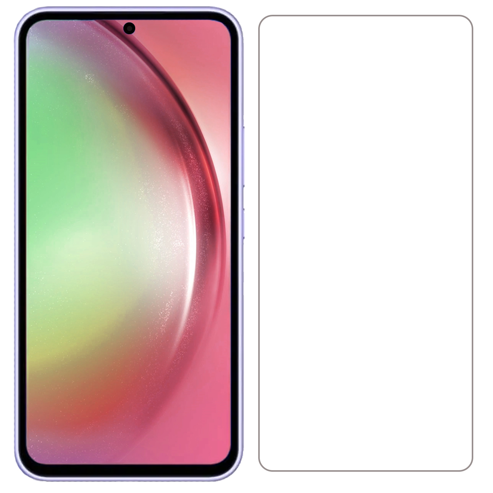 NoXx Screenprotector Geschikt voor Samsung A54 Screenprotector Tempered Glass Gehard Glas Beschermglas - 2x