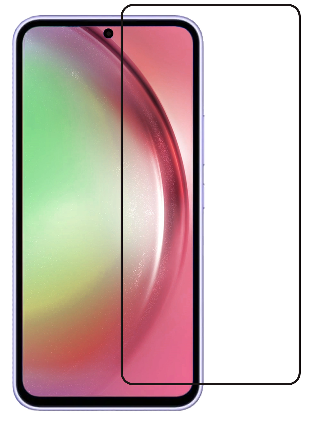 NoXx Screenprotector Geschikt voor Samsung A54 Screenprotector Tempered Glass Gehard Glas Full Cover