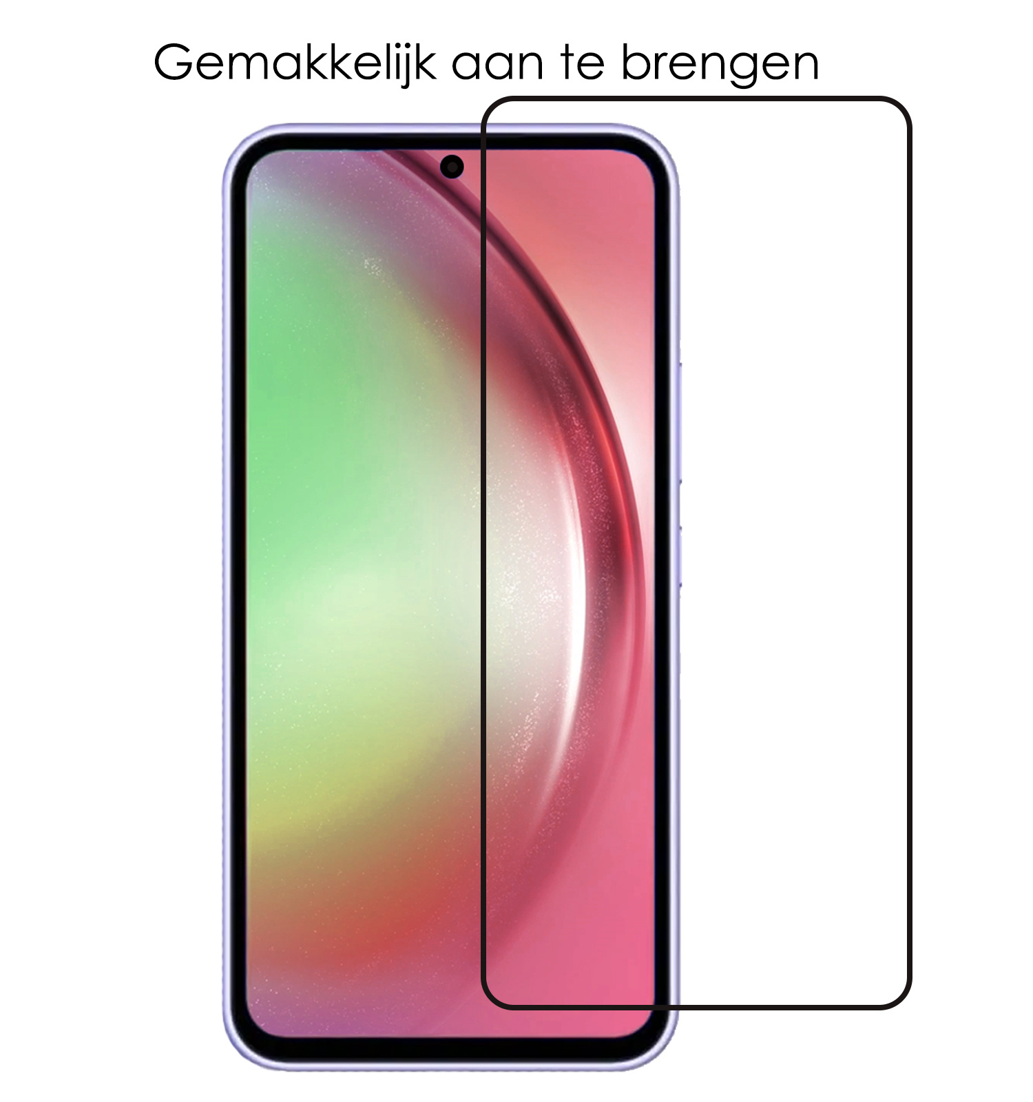 NoXx Screenprotector Geschikt voor Samsung A54 Screenprotector Tempered Glass Gehard Glas Full Cover - 2x