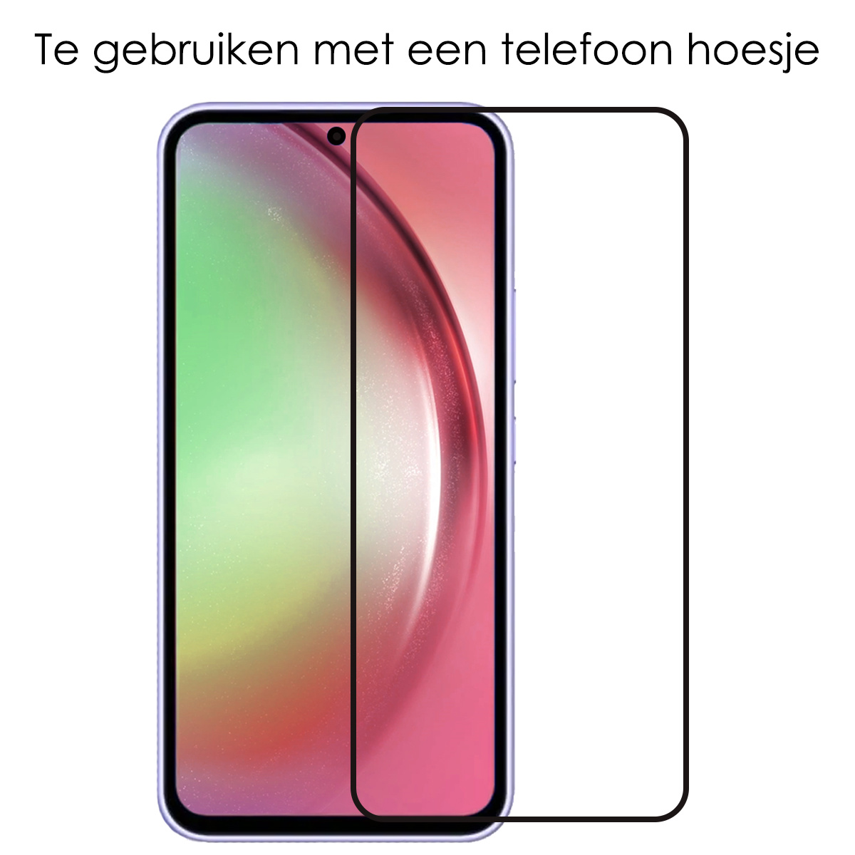NoXx Screenprotector Geschikt voor Samsung A54 Screenprotector Tempered Glass Gehard Glas Full Cover - 2x
