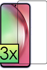 NoXx Screenprotector Geschikt voor Samsung A54 Screenprotector Tempered Glass Gehard Glas Full Cover - 3x