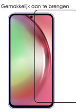 NoXx Screenprotector Geschikt voor Samsung A54 Screenprotector Tempered Glass Gehard Glas Full Cover - 3x