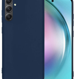 BASEY. Samsung Galaxy A54 Hoesje Siliconen - Donkerblauw