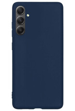 BASEY. Hoes Geschikt voor Samsung A54 Hoesje Siliconen Back Cover Case - Hoesje Geschikt voor Samsung Galaxy A54 Hoes Cover Hoesje - Donkerblauw