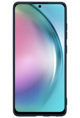 BASEY. Hoes Geschikt voor Samsung A54 Hoesje Siliconen Back Cover Case - Hoesje Geschikt voor Samsung Galaxy A54 Hoes Cover Hoesje - Donkerblauw
