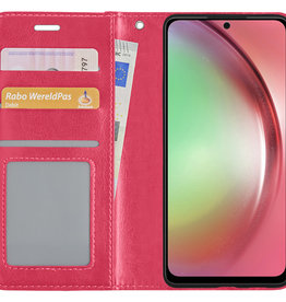 NoXx NoXx Samsung Galaxy A54 Hoesje Bookcase - Donkerroze