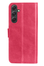 NoXx Hoes Geschikt voor Samsung A54 Hoesje Book Case Hoes Flip Cover Wallet Bookcase - Donkerroze