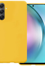 BASEY. Hoes Geschikt voor Samsung A54 Hoesje Siliconen Back Cover Case - Hoesje Geschikt voor Samsung Galaxy A54 Hoes Cover Hoesje - Geel