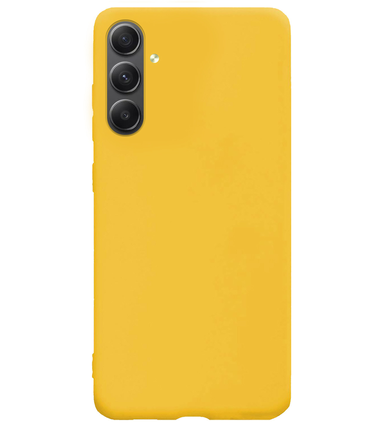 BASEY. Hoes Geschikt voor Samsung A54 Hoesje Siliconen Back Cover Case - Hoesje Geschikt voor Samsung Galaxy A54 Hoes Cover Hoesje - Geel