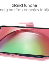NoXx Hoes Geschikt voor Samsung A54 Hoesje Book Case Hoes Flip Cover Wallet Bookcase - Lichtroze