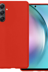 BASEY. Hoes Geschikt voor Samsung A54 Hoesje Siliconen Back Cover Case - Hoesje Geschikt voor Samsung Galaxy A54 Hoes Cover Hoesje - Rood