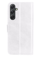 NoXx Hoes Geschikt voor Samsung A54 Hoesje Book Case Hoes Flip Cover Wallet Bookcase - Wit