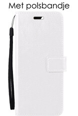 NoXx Hoes Geschikt voor Samsung A54 Hoesje Book Case Hoes Flip Cover Wallet Bookcase - Wit