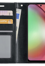 NoXx Hoes Geschikt voor Samsung A54 Hoesje Book Case Hoes Flip Cover Wallet Bookcase - Zwart