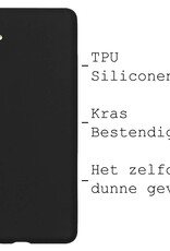 BASEY. Hoes Geschikt voor Samsung A54 Hoesje Siliconen Back Cover Case - Hoesje Geschikt voor Samsung Galaxy A54 Hoes Cover Hoesje - Zwart