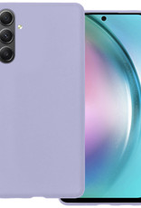 BASEY. Hoes Geschikt voor Samsung A54 Hoesje Siliconen Back Cover Case - Hoesje Geschikt voor Samsung Galaxy A54 Hoes Cover Hoesje - Lila