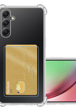 NoXx Hoes Geschikt voor Samsung A54 Hoesje Pasjeshouder Cover Shock Proof Case Siliconen Hoes Met Kaarthouder - Transparant