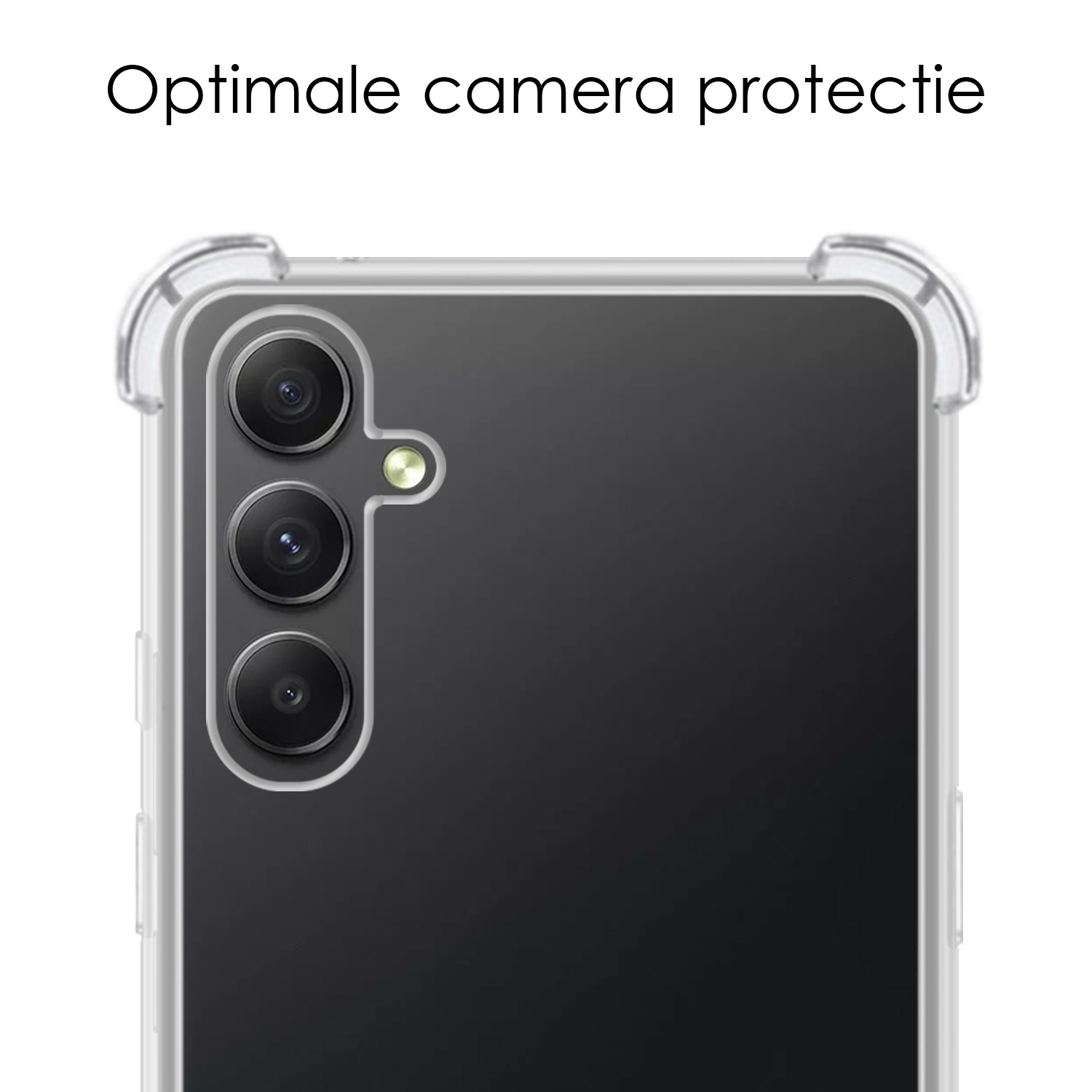 NoXx Hoes Geschikt voor Samsung A54 Hoesje Siliconen Cover Shock Proof Back Case Shockproof Hoes - Transparant