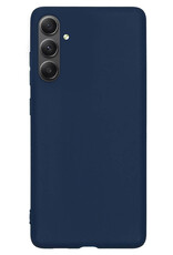 NoXx Hoes Geschikt voor Samsung A54 Hoesje Cover Siliconen Back Case Hoes - Donkerblauw